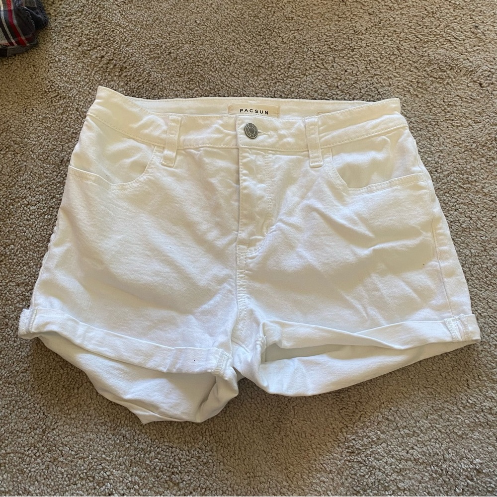 White Jean Shorts